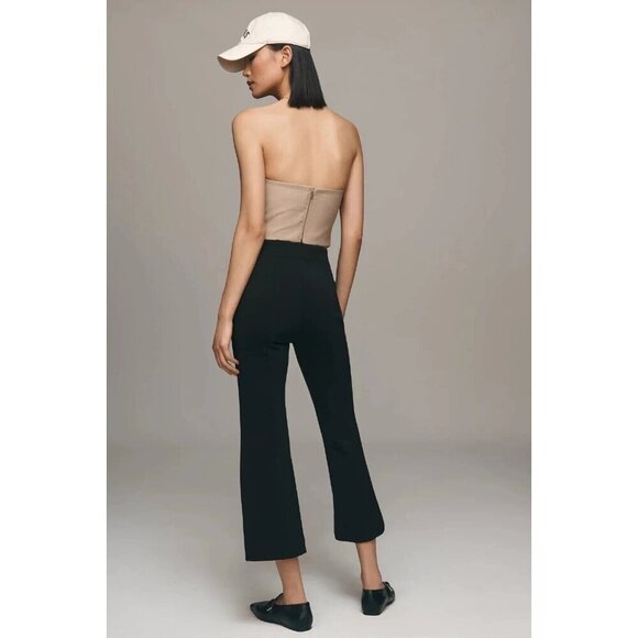The Margot Kick-Flare Cropped Pants by Maeve: Textured Edition L - Picture 2 of 4